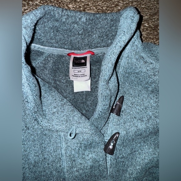 The North Face Crescent Ridge Shawl Collar Fleece Pullover Heather Green MEDIUM - Picture 2 of 4